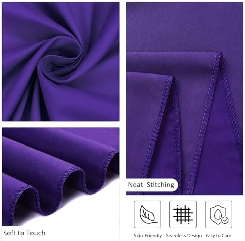 8 Pack Purple Tablecloths Rectangle 60 x 102 Inch for 6 Foot Tables - Image 5