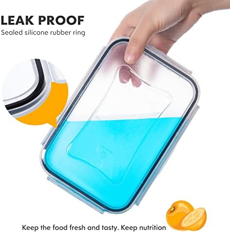 34 PCS Food Storage Containers with Lids Airtight(17 Lids &17 Containers) | Microwave/Dishwasher Safe 100% Leakproof Storage Containers for Meal Prep Kitchen Storage Organization with Labels & Pen - Image 3