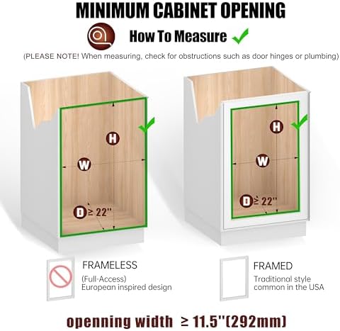 JOWBOOW 2-Tier Cabinet Pull Out Shelves, 11" W x 22" D, Chrome | Heavy-Gauge Wire Kitchen Cabinet Organizer, 100 lbs Capacity, Ball-Bearing Glides, Min 12" Opening, For Pantry Storage - Image 4