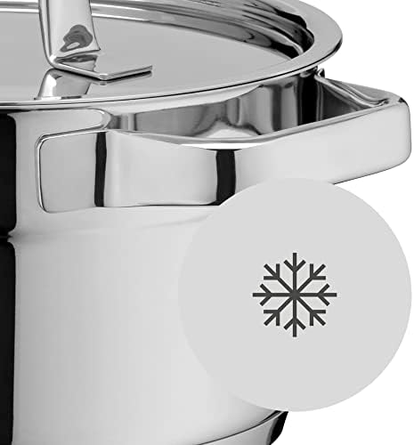 WMF Compact Cuisine 5-Piece Induction Saucepan Set with Glass Lid, Polished Cromargan Stainless Steel, Induction Pots Set, Uncoated, Inner Scale - Image 4