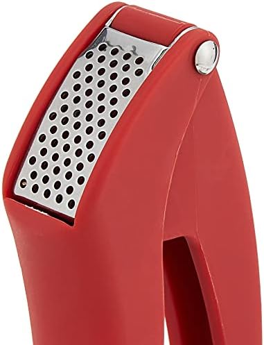 Kuhn Rikon Easy-Clean Garlic Press, No Need to Peel, 7” Red - Image 4