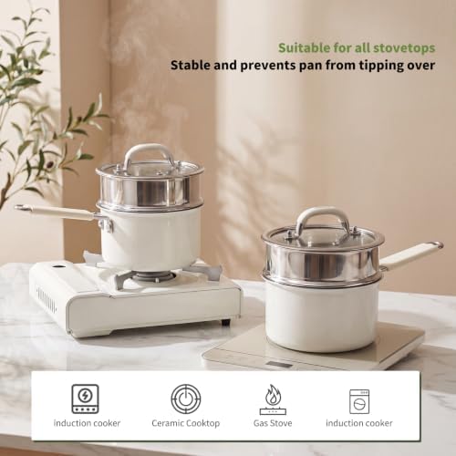 1.5QT Steamer Pot with Basket, Stainless Steel Saucepan - Image 5