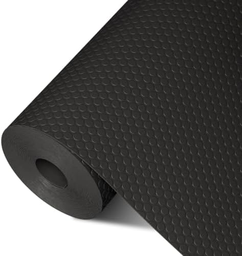 Shelf Liners 20 inch x 20 ft Shelf Liners for Kitchen cabinets nonstick Shelf Lining Drawer Mats EVA Protector for Cupboard (Black,20 inch x 20 ft) by wohomuke