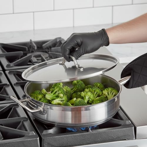 TrueCraftware- 5 Qt. Stainless Steel Sauté Pan with Lid and Welded Hollow Handle- Commercial Chef Skillet Fry Omelet Stir Fry Pan Induction Cookware - Image 3