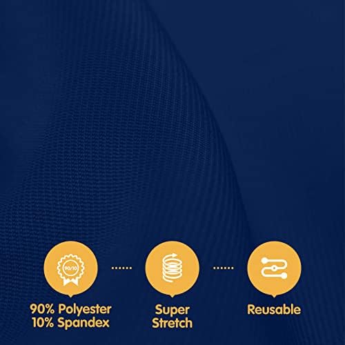 BRILLMAX 4 Pack Navy Blue Spandex Table Covers for 6ft Rectangle Tables - Image 2
