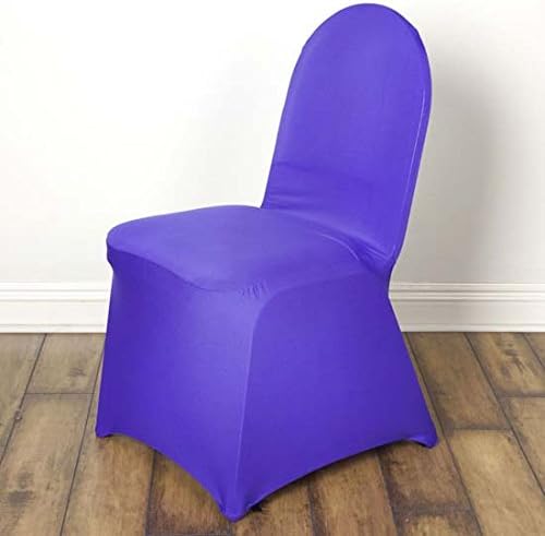 Tableclothsfactory 40 PCS Purple Stretchy Spandex Fitted Banquet Chair Cover Dinning Event Slipcover for Wedding Party Banquet Catering by TABLECLOTHSFACTORY