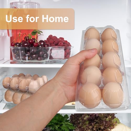 98 Pack Bulk Egg Cartons, Clear Plastic Chicken Egg Holders, Egg Tray Carton Holder for Home & Kitchen, Farm & Market Use, An Eco-Friendly Egg Storage Solution, 10 Grids(Medium Size) - Image 6