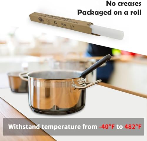 78.7”x23.6”(200cmx60cm) Heat Resistant Mat for Countertop, Silicone Mats for Kitchen Counter, Extra Large Counter Mat, Nonslip Mats for Crafts Countertop Protector, Black - Image 3