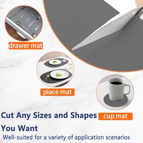 2Pack Large Silicone Mats for Kitchen Counter, 36''x24''(90cmx60cm) Heat Resistant Mat for Kitchen Island, Waterproof Multipurpose Countertop Protector, Semitransparent - Image 5