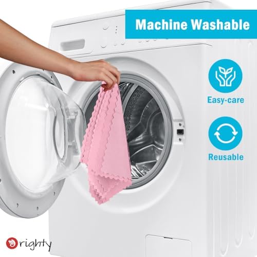Orighty Microfiber Cleaning Cloth - 24 Pack, Pink Cleaning Rags 12x11 inch - Image 7