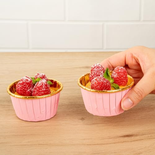 Restaurantware Cupcake Liners 500 Pack of 3.5 oz Foil Paper Baking Cups Oven-Safe Muffin Liners Disposable Greaseproof Ramekins Heavy-Duty for Appetizers and Cheesecakes - Image 5