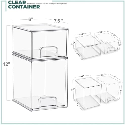 Sorbus Baby Bottle Organizer, Stackable Design (1 Small + 1 Tall) - Image 3