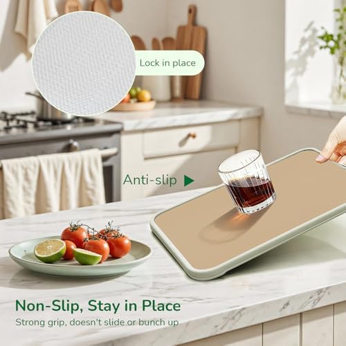 Non-Slip Drawer and Shelf Liner for Kitchen Beige 11.8In x 20FT - Image 2