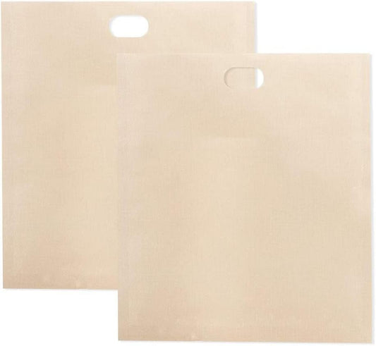 2 Pcs Yellow Toaster Bags for Grilled Cheese Sandwiches Baked Toast Food Bags Made Easy Reusable Size 16 * 18cm Comfortable and Environmentally Toaster Oven Cookware