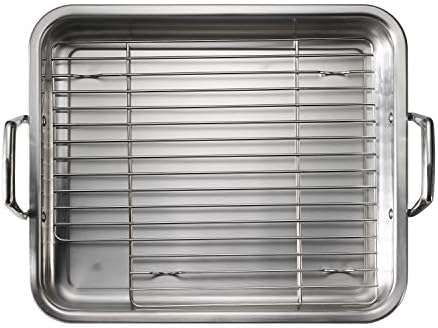 Tramontina 15-Inch Stainless Steel Roasting Pan with Rack - Image 3