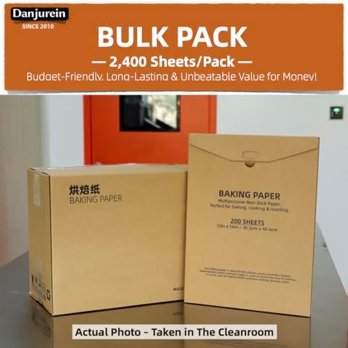 12x16" 2400 Bulk Precut Unbleached Parchment Paper Half-Sheet Liners | Heavy-duty non-stick, high heat oven safe & greaseproof, ideal for baking, grilling, steaming & commercial food prep - Image 5