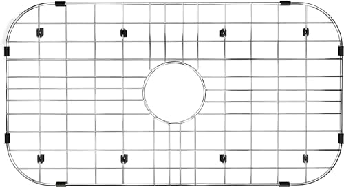 Sink Protector for Kitchen Sink,Large Sink Rack,26"X 14",Stainless Steel Sink Grid for Bottom of Sink,Metal Sink Grate with Centered Drain for Single Bowl,1 pack by Alonsoo