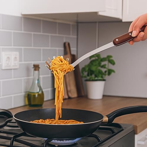 FJNATINH Stainless Steel Cooking Utensils Set, Mirror Polished 6 Pieces Kitchen Utensils Set, Kitchen Tools Set With Wooden Handle Non-Stick Heat Resistant,Dishwasher Safe, Easy to Clean - Image 5