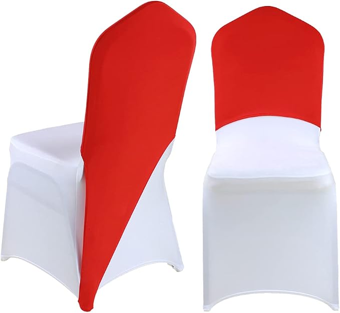 Chair Cap Covers Chair Hood Sash Chair Hat Bands (red, 20pcs) by banquetbay