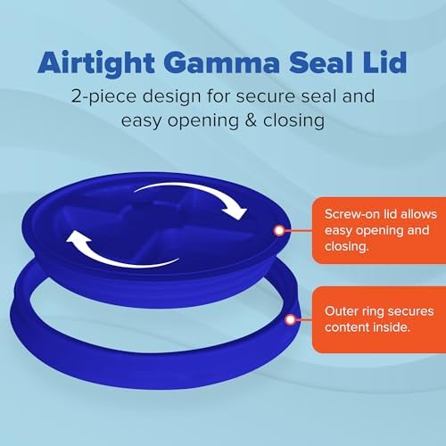ePackageSupply 5 Gallon Bucket - Food Grade w/Lid BPA-Free, Black/Blue, 3 | Airtight Gamma Seal Screw-On Lid, Heavy-Duty 90 Mil HDPE Plastic, Food Safe and Durable Container, Bulk Storage, Made in USA - Image 5