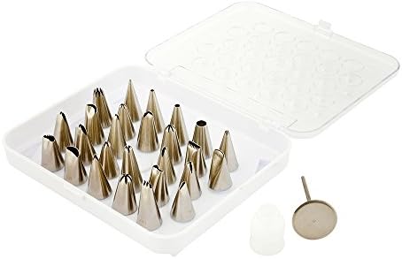 Restaurantware Cake Decorating Tips Set 28-Piece Set of Stainless Steel Icing Nozzles, Durable Pastry Bag Tools, Rust-Resistant Dessert Decoration Kit, Silver - Image 6
