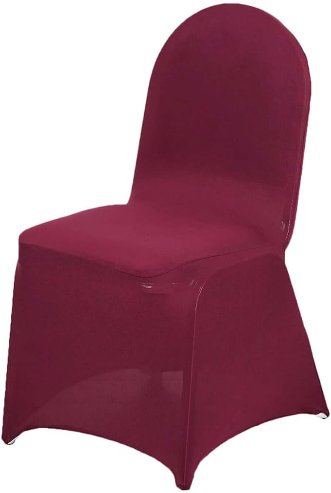 Tableclothsfactory 30PCS Burgundy Stretchy Spandex Fitted Banquet Chair Cover Dinning Event Slipcover for Wedding Party Banquet Catering - Image 2