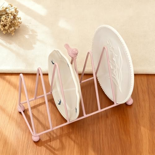 Cast Iron 9 Place Metal Plate Stand,Vintage Plate Holder Dish Rack - Image 3