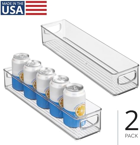 iDesign Slim Clear Plastic Storage Bin, Extra Long Narrow Stackable Organizer for Kitchen and Pantry, 2-Pack - Image 2