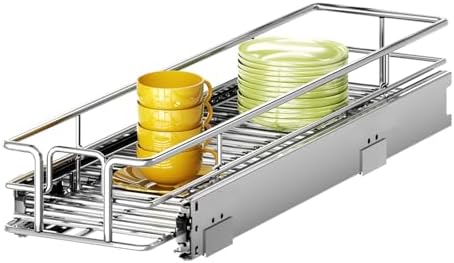 Pull Out Cabinet Organizer 5½" W x 21½" D, Heavy Duty Cabinet Pull Out Shelves, Slide Out Drawers Organization for Kitchen Cabinets Bathroom by Unknown