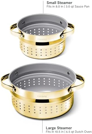 Caraway Steamer, Stainless Steel Steamer with Handles - Image 3