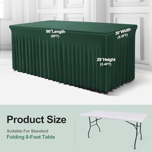 BDDC One-Piece Spandex Table Cloth Skirt for 8FT Rectangle Tables - Image 3