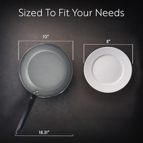 Restaurantware Met Lux 10 Inch Fry Pans, 6 No-Stick Frying Pans - Induction-Ready, Triple-Riveted, Silver Carbon Steel Cooking Skillets, Durable, For Searing, Sauteing, And Browning Food - Image 2