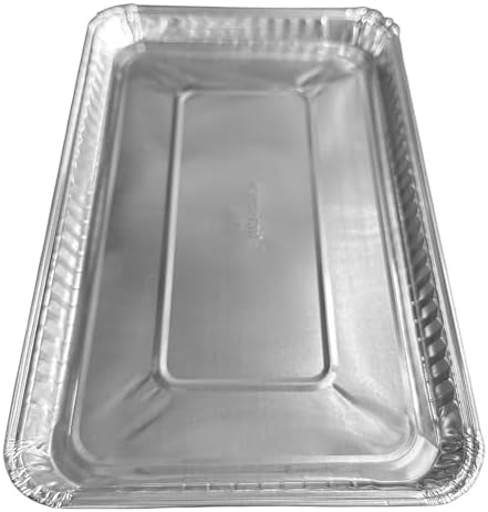 PACTOGO 11" x 7" x 0.75" Oblong Disposable Aluminum Foil Danish Cake Pans - Shallow Baking Sheets Ideal for Sweets, Cakes, Cookies (Pack of 25) - Image 5