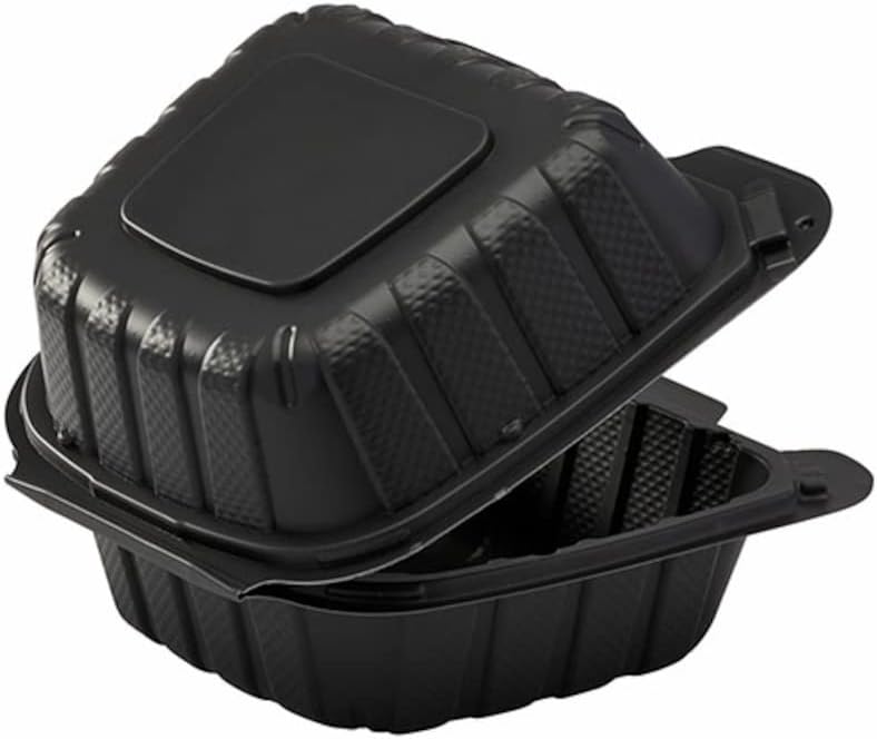 KARAT EARTH Clamshell Take Out Food Containers [6"x6" - 400 ct] To Go Containers | Microwavable, Freezer Safe, Soak-Resistant, Durable, Stackable | Vented for Hot/Cold Foods, White - Image 3