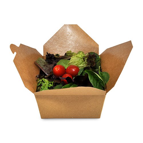 AmerCare Royal #8 Kraft Folded Takeout Box, 6 Inch x 4-3/4 Inch x 2.5 Inch, Package of 300 - Image 3