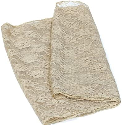 MDS Pack of 20 Wedding 12 x 108 inches Lace Table Runner for Wedding, Decorations for Birthday Parties, Banquets, Graduations, Engagements, and Runners fit Rectangle, Round Table- Champagne Gold - Image 6