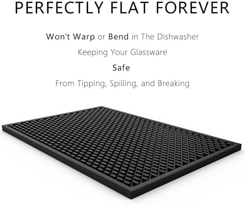 AXIESO Silicone Bar Mat 2 Pack - 18 x 12 in Coffee Bar Mats for Countertop - Image 4