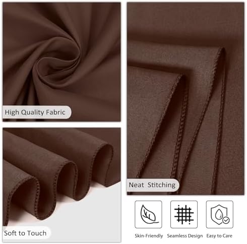 8 Pack Brown Tablecloth Rectangle 60 x 126 Inch for 8 Foot Tables - Image 4
