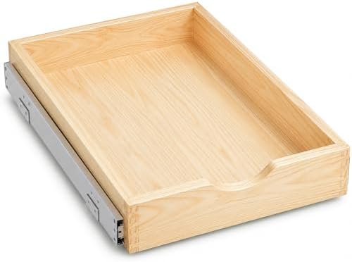 ZOINLIY Wooden Pull Out Cabinet Organizer, 21'' Deep Slide Out Drawer by ZOINLIY