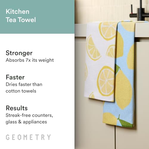 GEOMETRY Spring Kitchen Towels - Quick Dry Microfiber Cloth Spring & Summer Dish Towels for Kitchen Drying - Premium Quick Dry Towel - Sunny Star, 18" x 30" - 1-Pack - Image 2