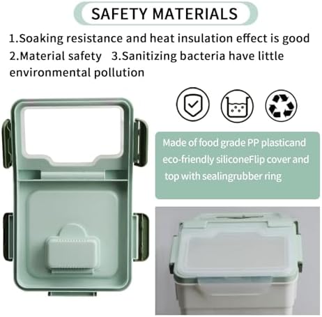 2 Pack Large Flour Storage Container 50 lb Airtight Rice Storage Container with Lid, Wheels, Measuring Cup, Scoop, Plastic Flour Sugar Bin Organizer for Grain Cereal, Rice Dispenser (Green) - Image 4