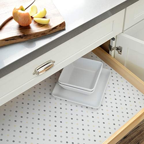 Con-Tact Brand Creative Covering, Self-Adhesive Shelf Liner, Multi-Purpose Vinyl Roll, Easy to Use and Apply, 18'' x 16', Dottie Gray - Image 3