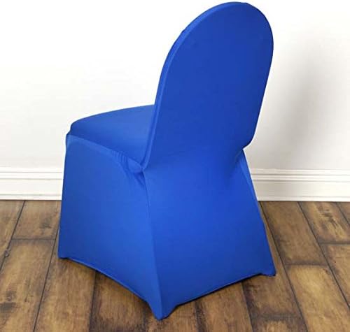 Tableclothsfactory 50pcs Royal Blue Stretchy Spandex Fitted Banquet Chair Cover Dinning Event Slipcover for Wedding Party Banquet Catering - Image 2