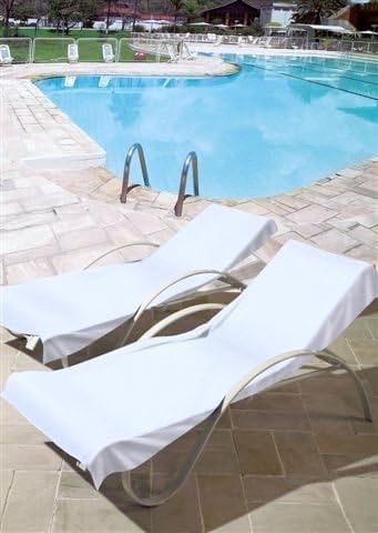 BC BARE COTTON Chaise Lounge Cover, Fitted Terry Cloth Turkish Cotton with Envelope Top, White, 90 x 29 Inches - Image 8
