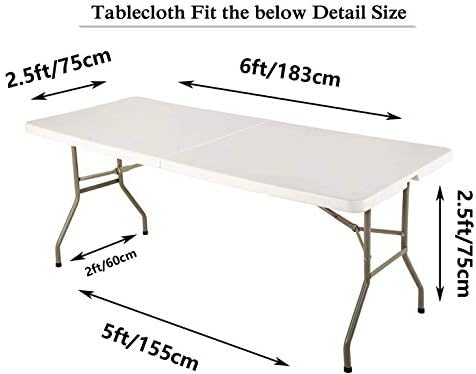 MDS® Pack of 20 Spandex Tablecloth 6FT Tight Fitted Stretch Table Cover – Washable Wrinkle-Free Reusable Elastic Patio Tablecloth for Wedding, Party, Banquet, Trade Show, Event Décor - Peach - Image 4