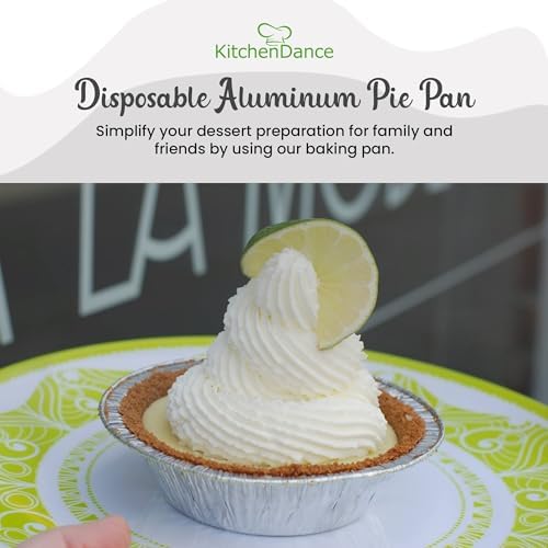 Safca KitchenDance Disposable Colored Aluminum Individual Pie Pan - 5 Inches Round Tart Pan for Pies, Tarts, Casseroles - Aluminum Foil Baking Pan Perfect for Baking, Preparing Food, #501, 500 count - Image 2