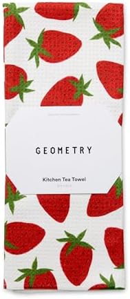 GEOMETRY Tea Towels – Spring & Summer Collection – Quick-Dry, Ultra-Absorbent, Reusable Microfiber Kitchen Towels for Drying & Cleaning - Berry Sweet - 1 Pack by GEOMETRY
