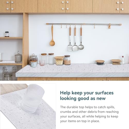 Cabinet Liners 5Rolls 18" W x 96" L Wide Non Adhesive Kitchen Drawer Liner, Waterproof Shelf Liner Durable Anti-Slip for Kitchen Cabinets Shelf Liner Oil-Proof - Image 3