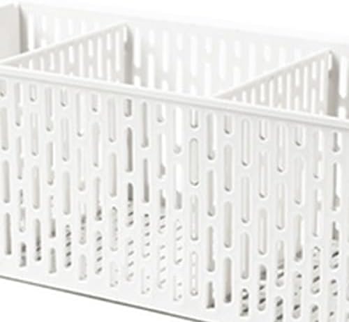 Tyenaza Plastic Storage Basket Divider 3 Compartments Space Saving Food Storage Bins for Fruit, Vegetables, Snacks (12 x 15 x 32 cm) - Image 7