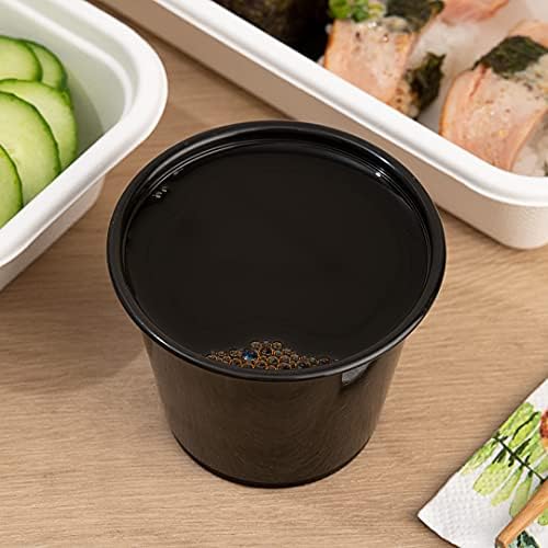 Restaurantware-Chef 101 5.5 Ounce Sauce Cups, 2000 Microwave-Safe Condiment Cups - Crack-Resistant, Disposable, Black Plastic Portion Cup, For Samples, Sauces, Or Toppings, Lids Sold Separately - Image 6